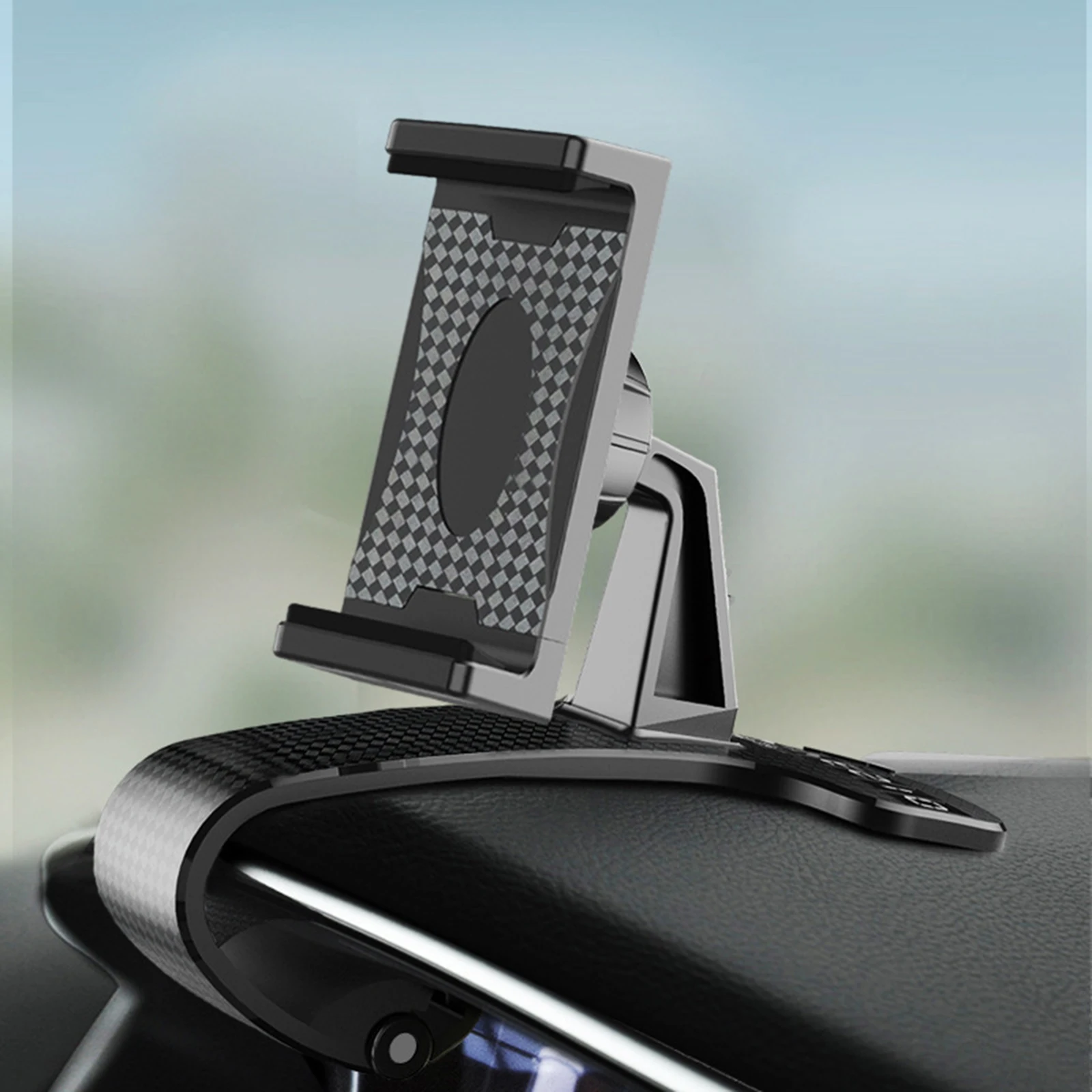 Car Phone Holder Car Clip Clamp Cellphone Mount Anti-scratch w/ Number Plate