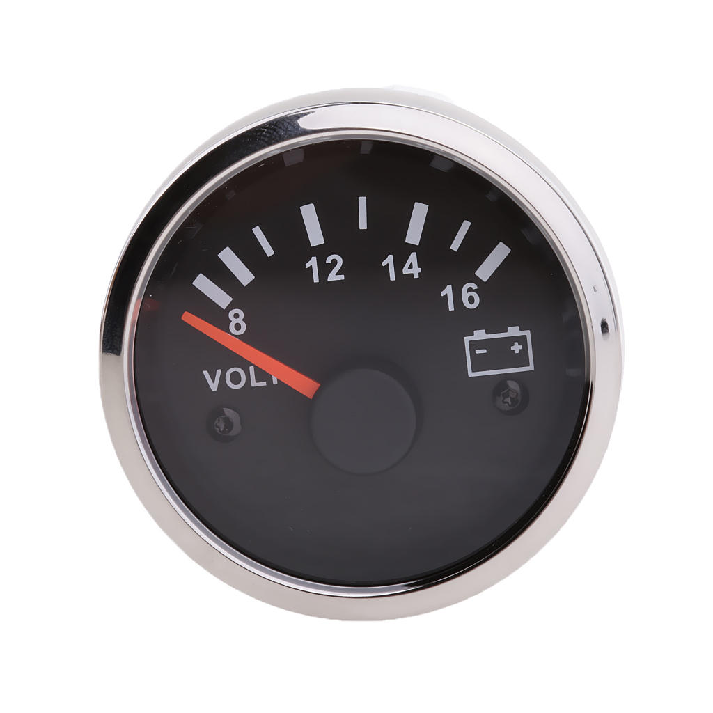 52mm 2" Universal 8V-16V Gauge Meter Racing Car Voltmeter Volt Gauge DC12V