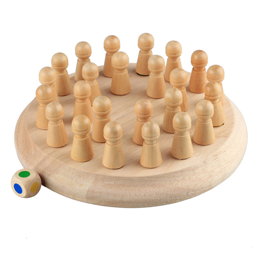 Family Wooden Memory Match Stick Chess Educational Color Cognitive Ability Toys