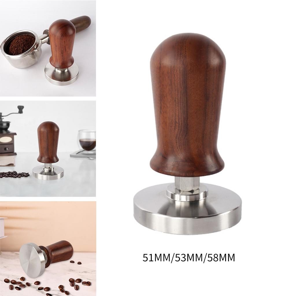 Professional Coffee Distributor Coffee Maker Accessories Wooden Handle 51/53/58mm Espresso Tamper for Office Bar Coffee Shop