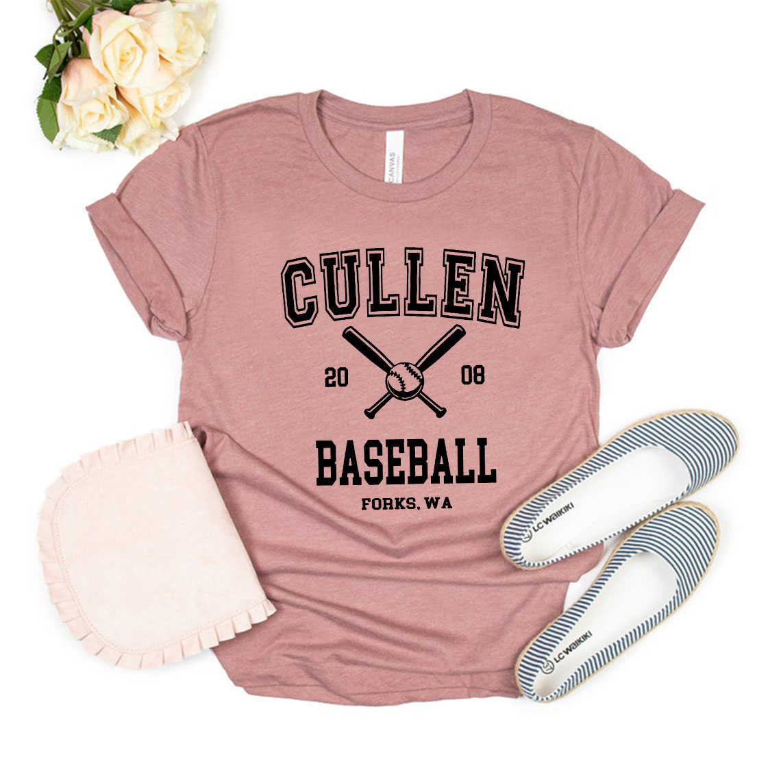 Twilight T-Shirt Gabeln T-Shirt Cullen Baseball Shirt Unisex Frauen Männer T-Shirts Grafik T-Shirt Streetwear Frauen Top Crewneck T-Shirts – Detail 10