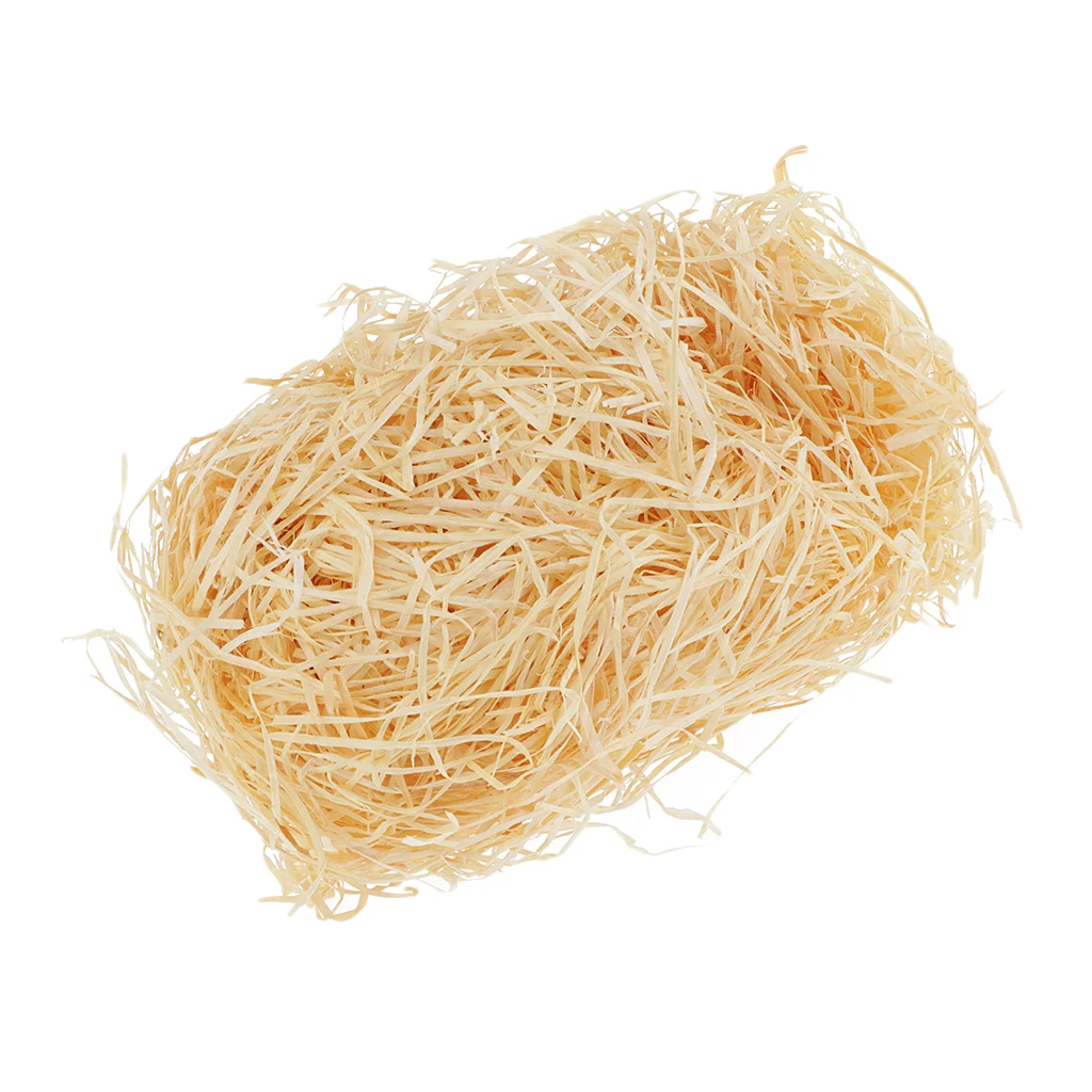 225g Wood Wool Wood Chip Filler Stuffing Shredded Wood Excelsior Baskets Bird Nest Bonsai Decoration Shop Flower Pot Ornament