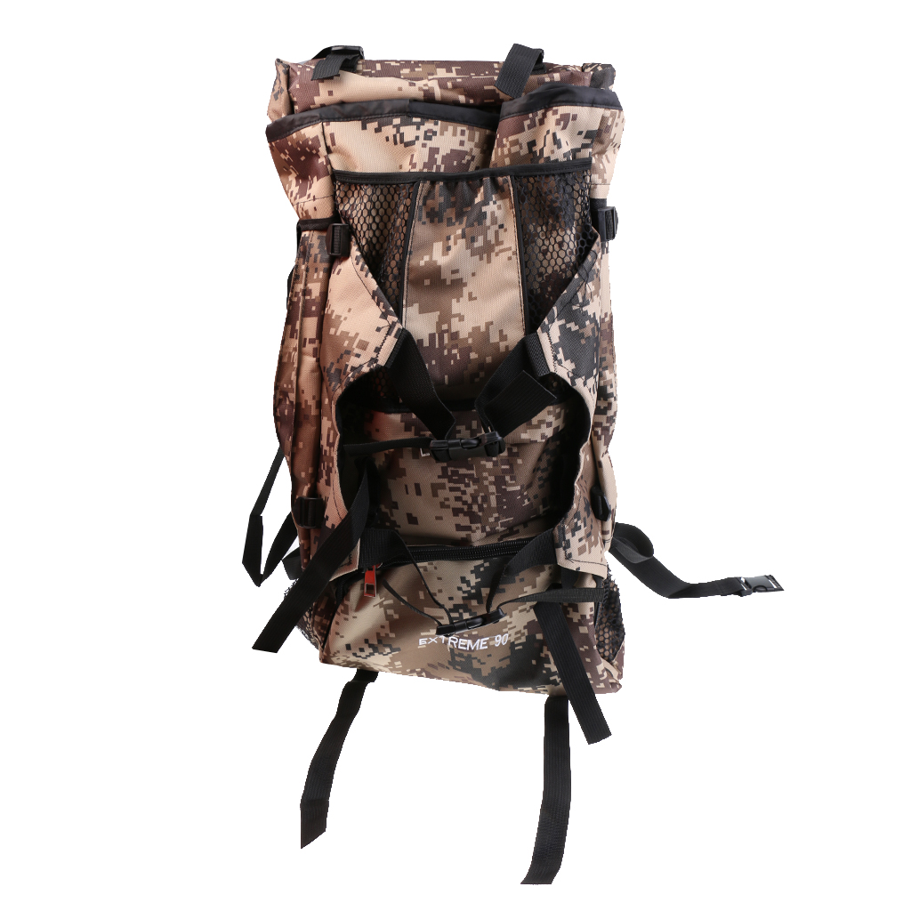90L Large Hiking Mountaineering Camping Travel Backpack  Outdoor Bag New