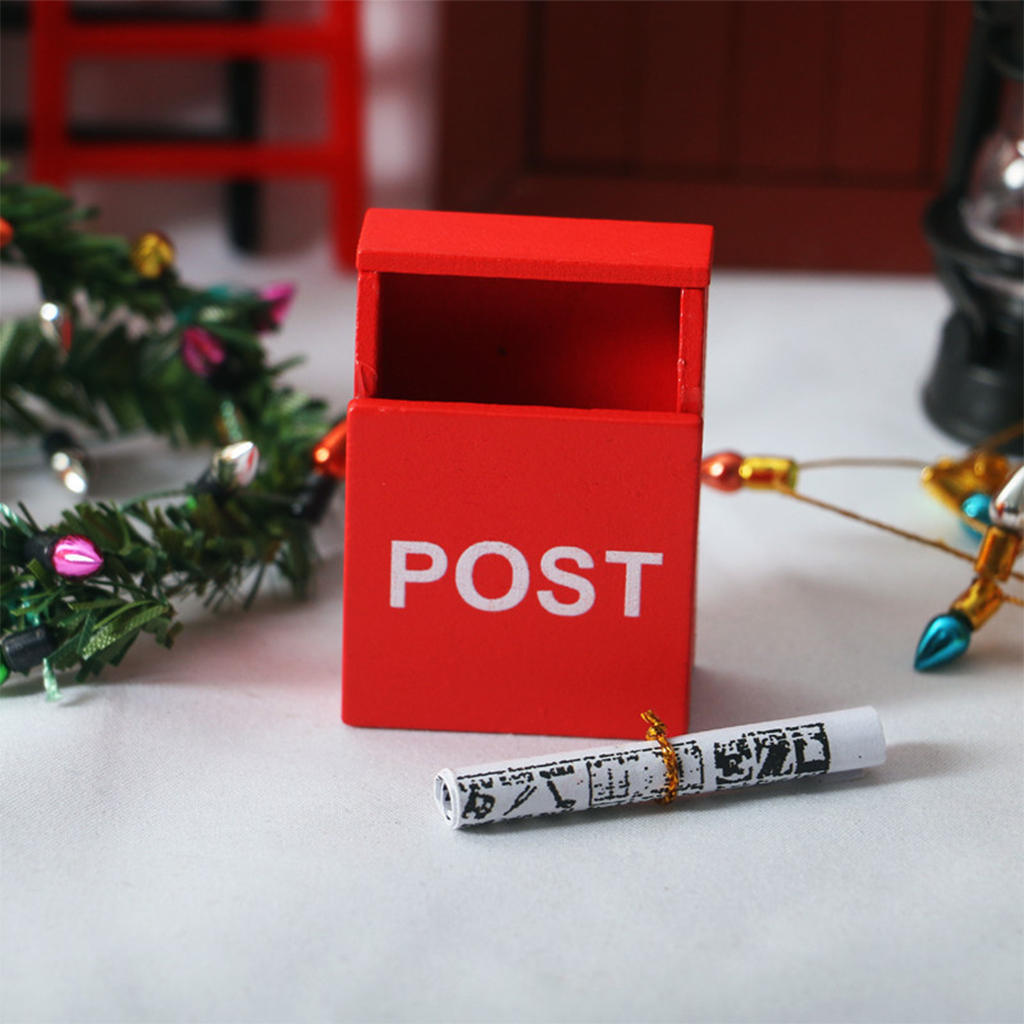 1/12 Dollhouse Miniature Mailbox Decoration Life Scene Mini Mail Box for Outdoor