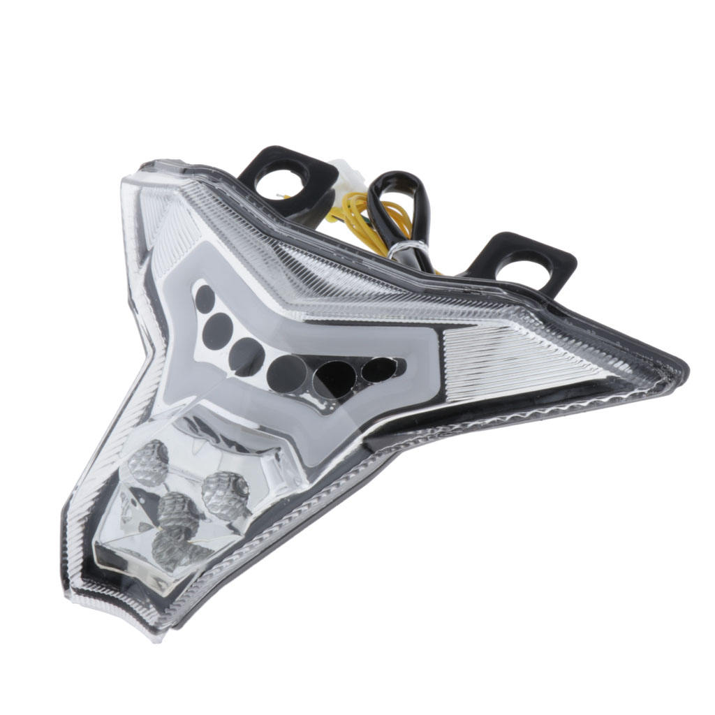 Motorcycle LED Tail Lights Brake Turn Signal Lamp for Kawasaki Ninja 250 400 ZX-10R ZX-10RR Z1000 - Clear
