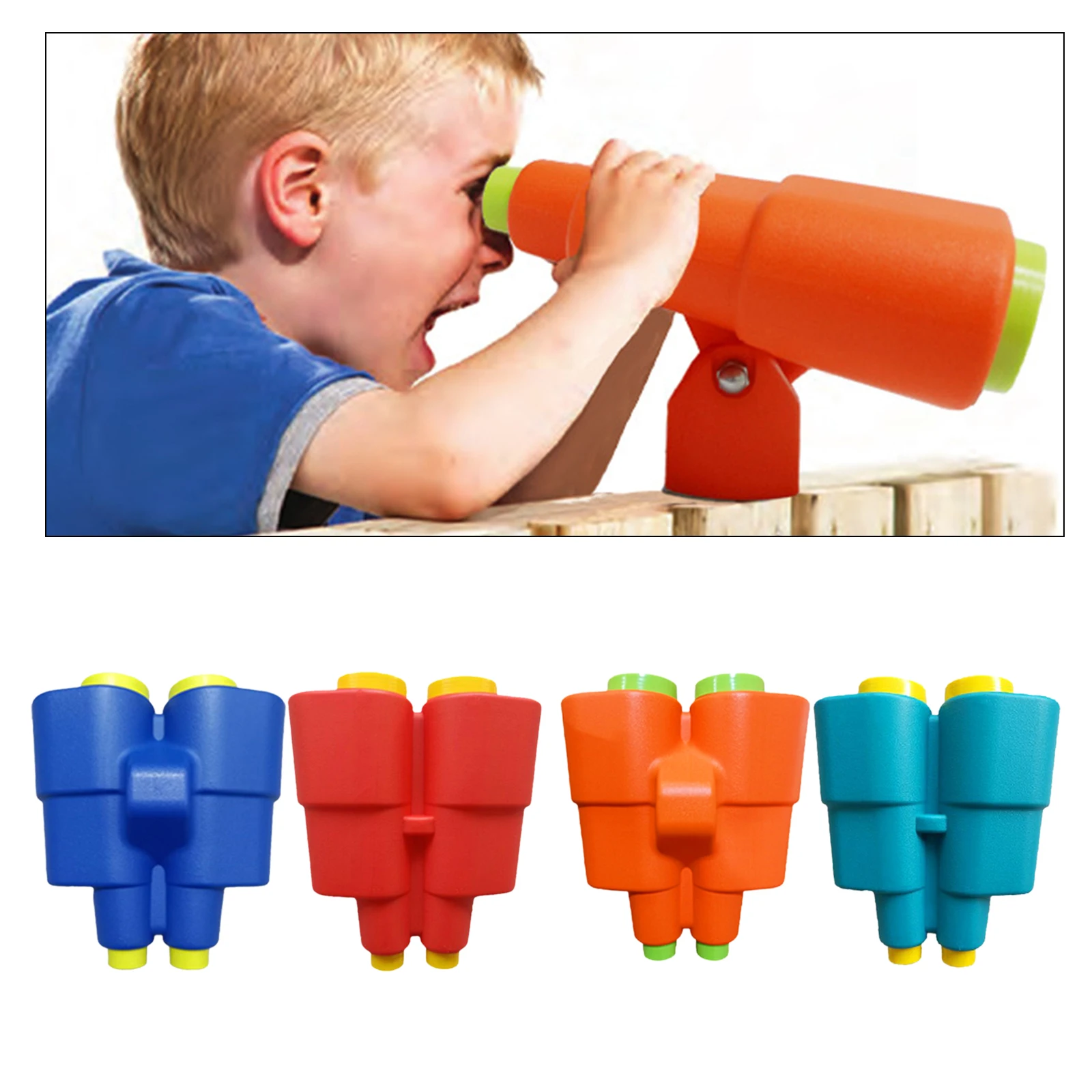 Outdoor Kids Binoculars Entertaining Telescope Playground Toy Props Game Accessories for Boys Girls Exploration Gift Ages 3+