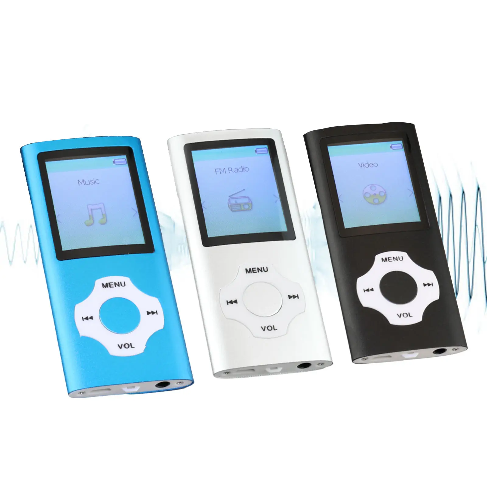 Mini MP3 Player 200mAh with FM Radio Digital LCD Long Battery Life MP4 Player for Slim Portable Lightweight Compact