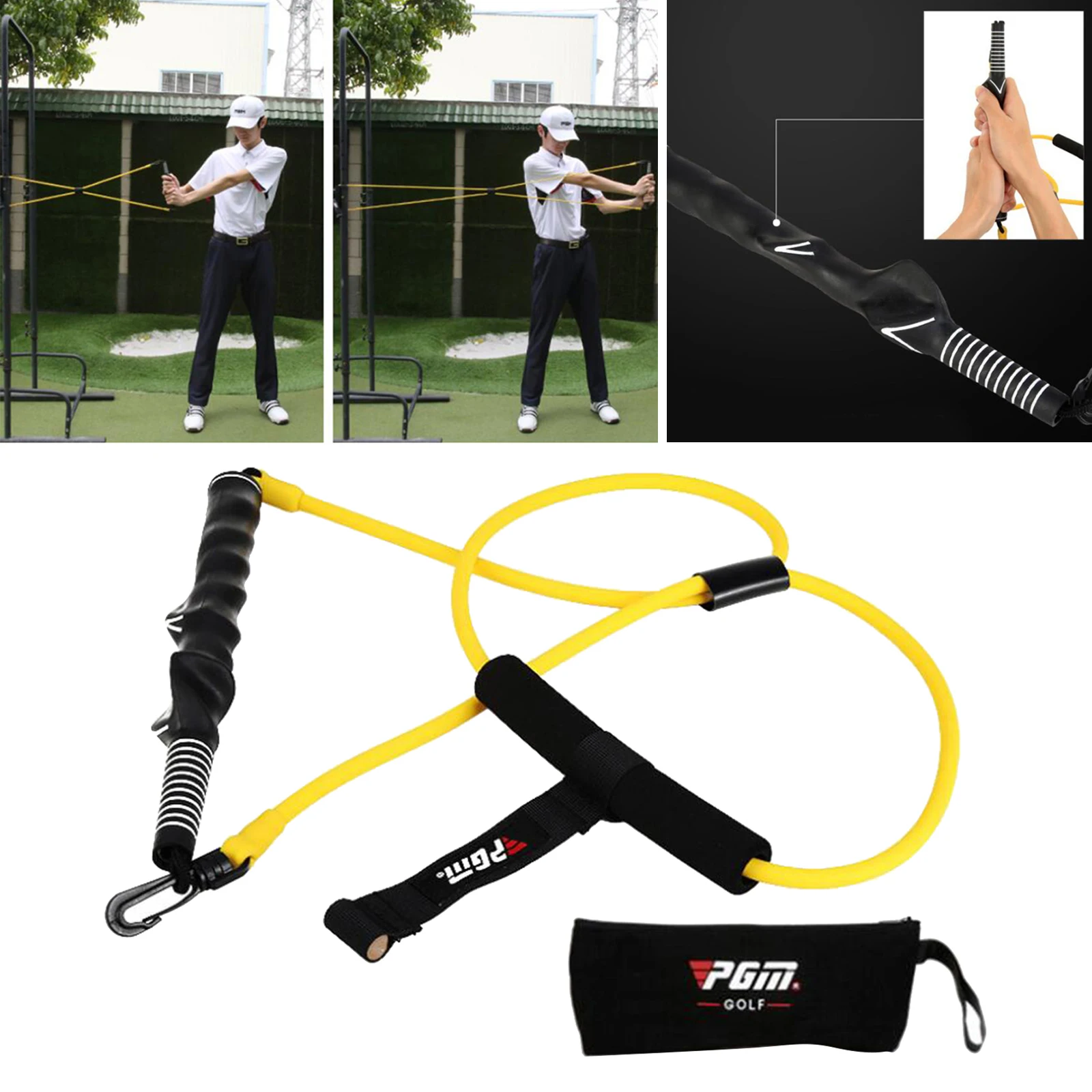 Golf Training Aid Belt Golf Swing Training Device - Exerciser Resistance Bands Workout Strength Mobility Training Exercise