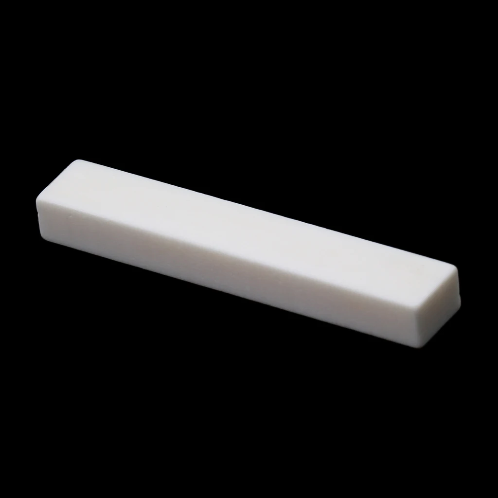 Unbleached Blank & Uncut Guitar Nut Pure Bone for Electric & Acoustic & Classical & Cigar Guitar, Mandolin, Banjo