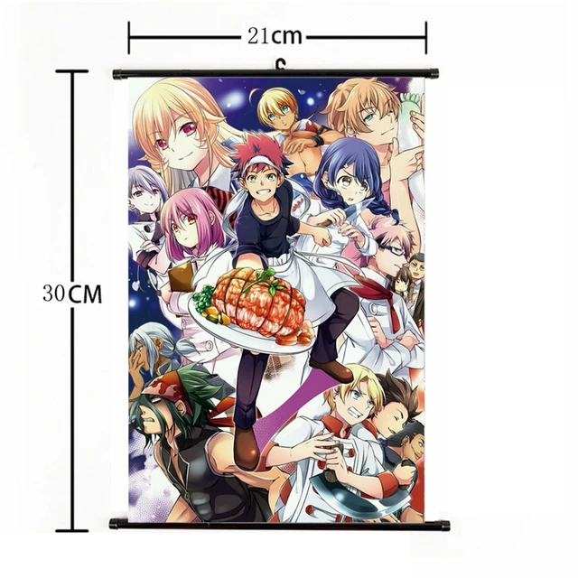 Yukihira soma manga longa t camisa sōma yukihira shokugeki nenhum soma  anime animação manga pop arte cozinhar fanart japonês fã arte - AliExpress