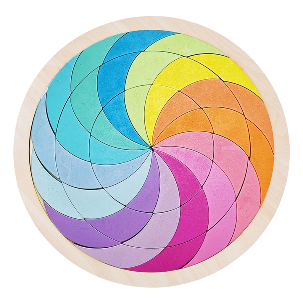 Colorful Wooden Tangram Blocks Set Classic Geometric Shape Puzzles Jigsaw