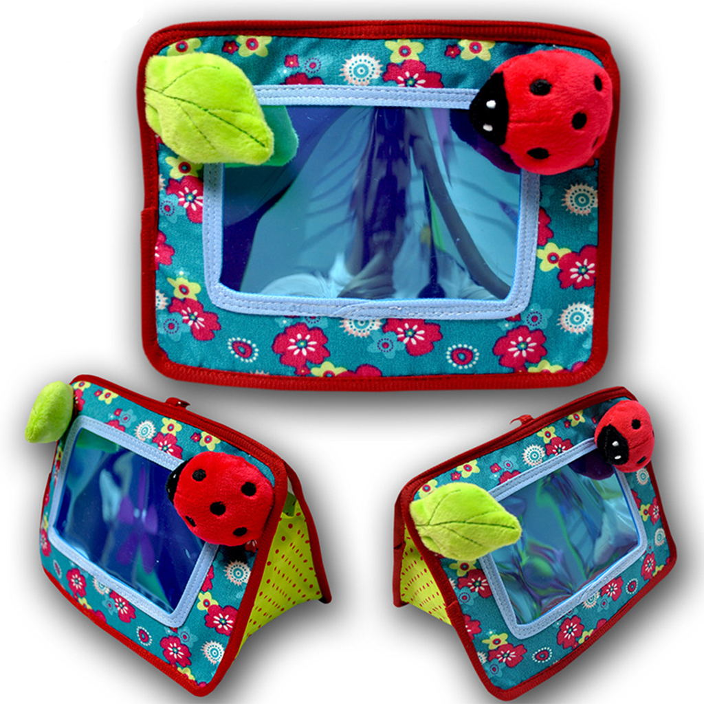 Baby Plush Crib And Floor Mirror Toy Kids Toddler Activity Educational Toys