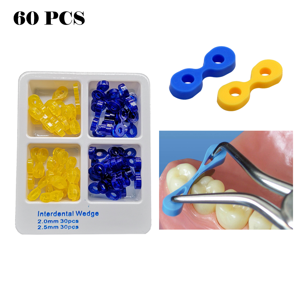 Best of 60Pcs Dentist Accessories Dental Wedge Matrix Matrices Dental Tooth Seperator Elastic Rubber Fixing Wedges Reviews & Tips