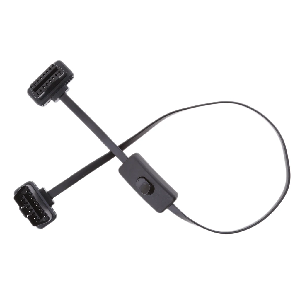 Autodiagnostic OBDII 16 Pin Extension Cable From Plug to Socket with Switch Autodiagnostic OBDII 16 Pin Extension Cable From Plug to Socket with Switch