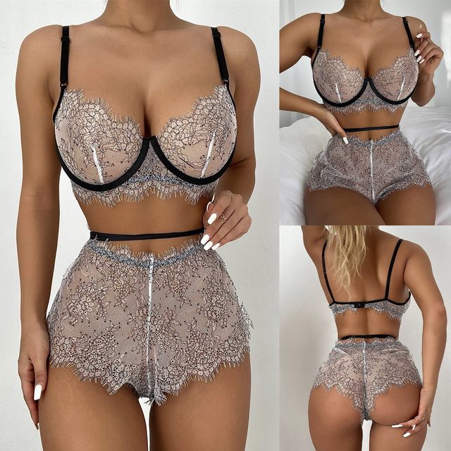 Gucci Flower lace lingerie set