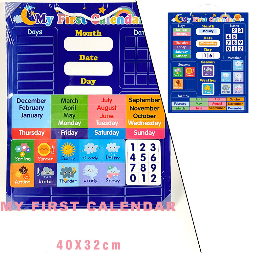 Circle Time Center Classroom Pocket Chart School Calendar and Weather Pocket Chart Gifts for Boys Girls