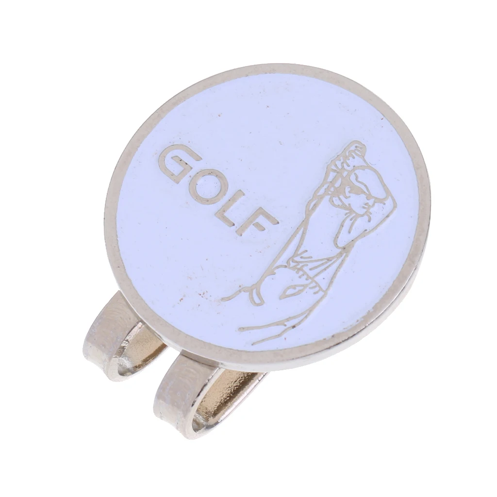 Classic Golfer Pattern Magnetic Hat Clip Golf Ball Marks Clip On Golf Cap Visors