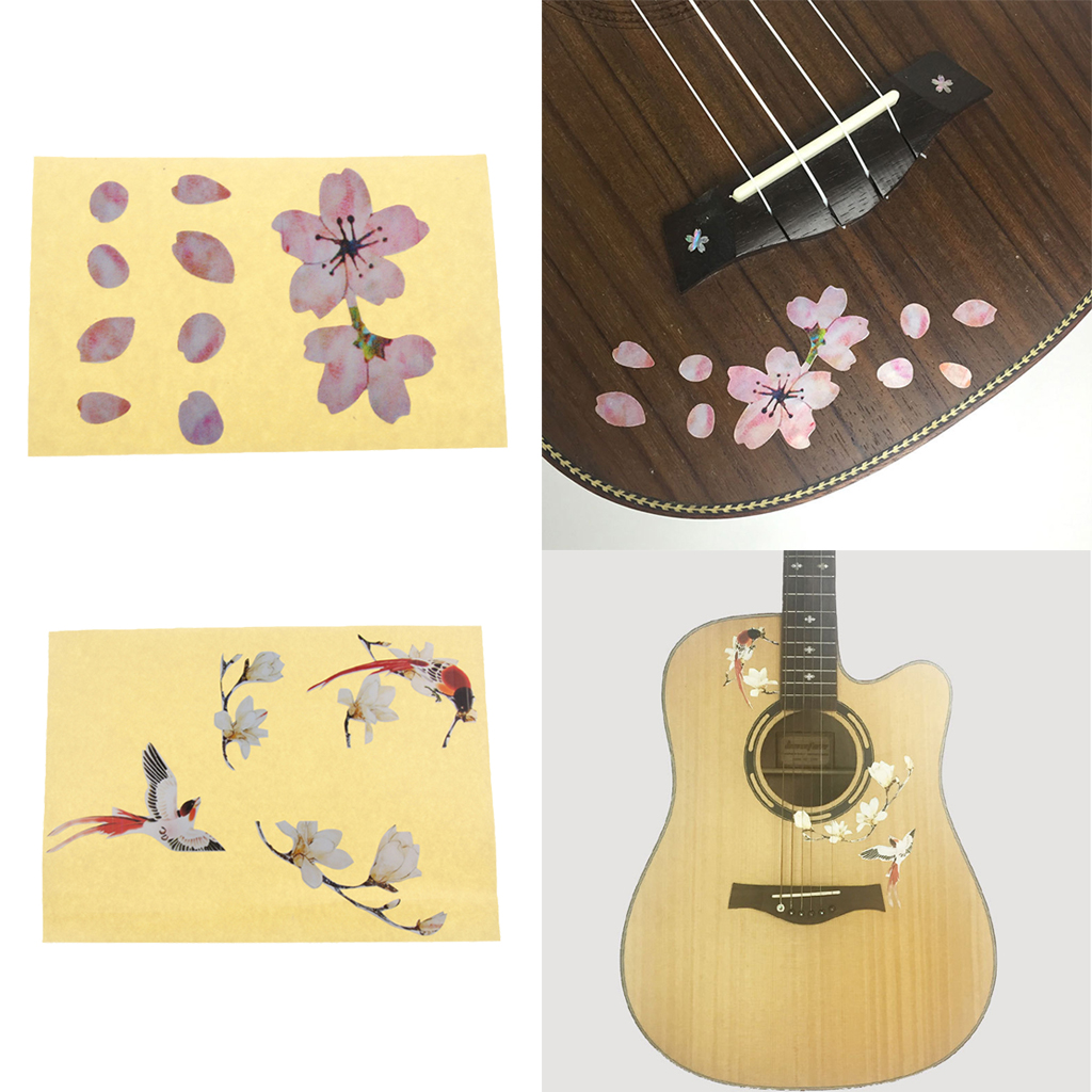 1pc Guitar Inlay Decals Sticker for Guitar Bass Ukulele Parts Accessories Easy to Remove
