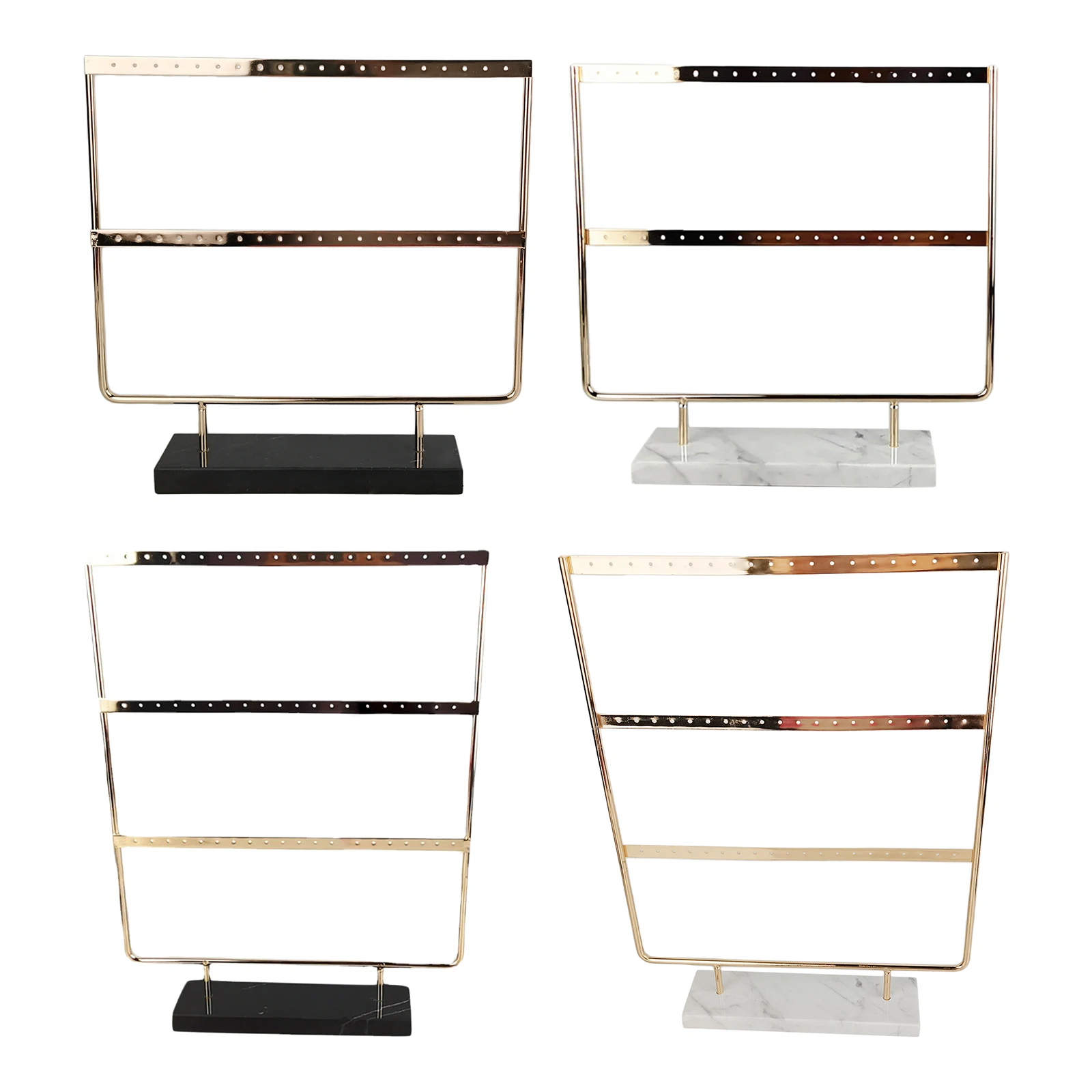 Marble Base Jewelry Holder Multi-tier Earring Display Stand Free Standing