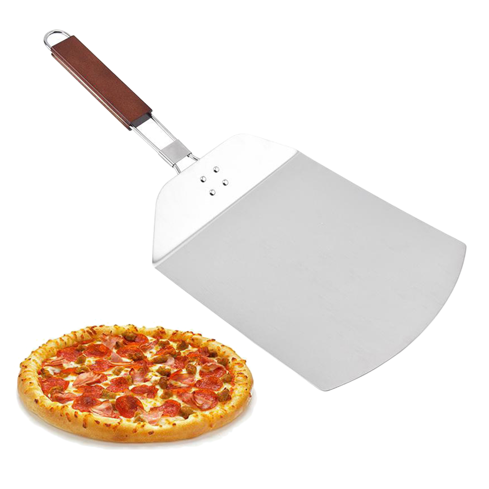 Pizza Peel Paddle, Pizza Paddle for Pizza Oven, 24cm x 57cm Foldable Wooden Handle Pizza Peel