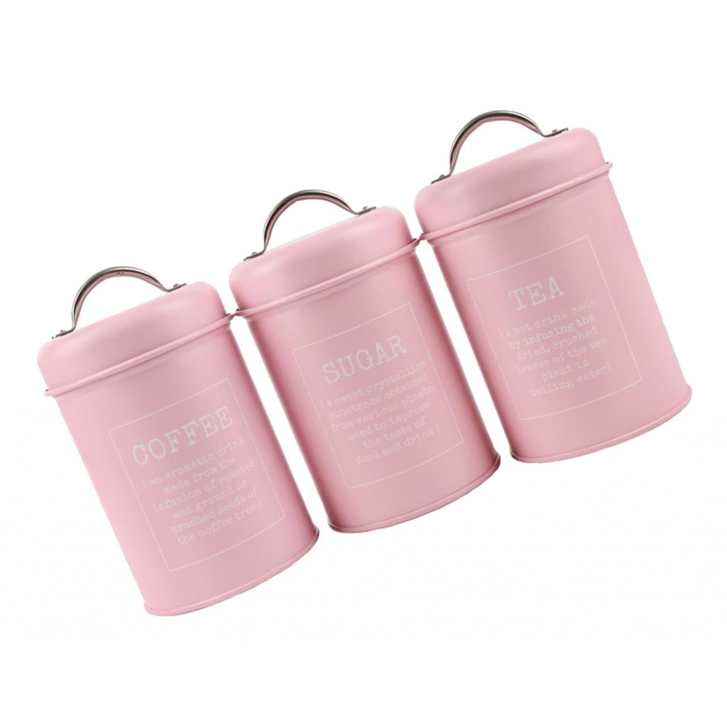 3lots Metal Canisters Sealed Tins Kitchen Tea Candy Snack Storage Container