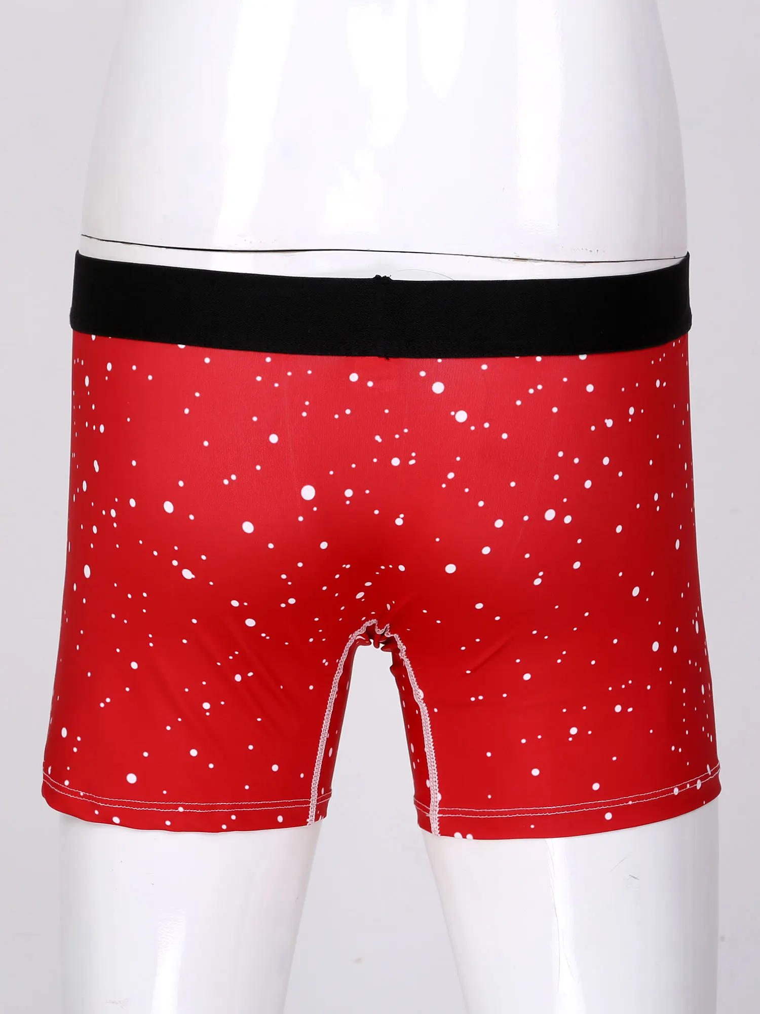 Sexy Christmas Printed Boxer Shorts for Mens Jockstraps Bulge Pouch Fancy Underwear Underpants Lingerie Christmas Hot Shorts socks and tights