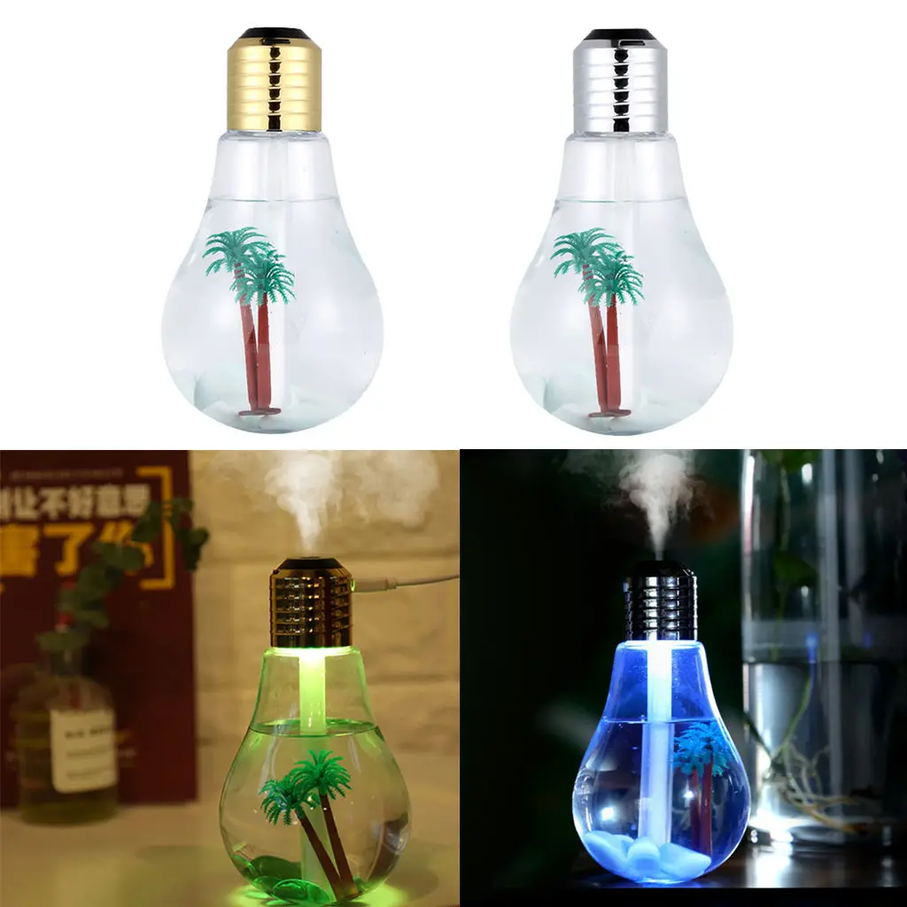 USB LED Lamp Ultrasonic Humidifier Mist Air Diffuser Room Car Color Changing