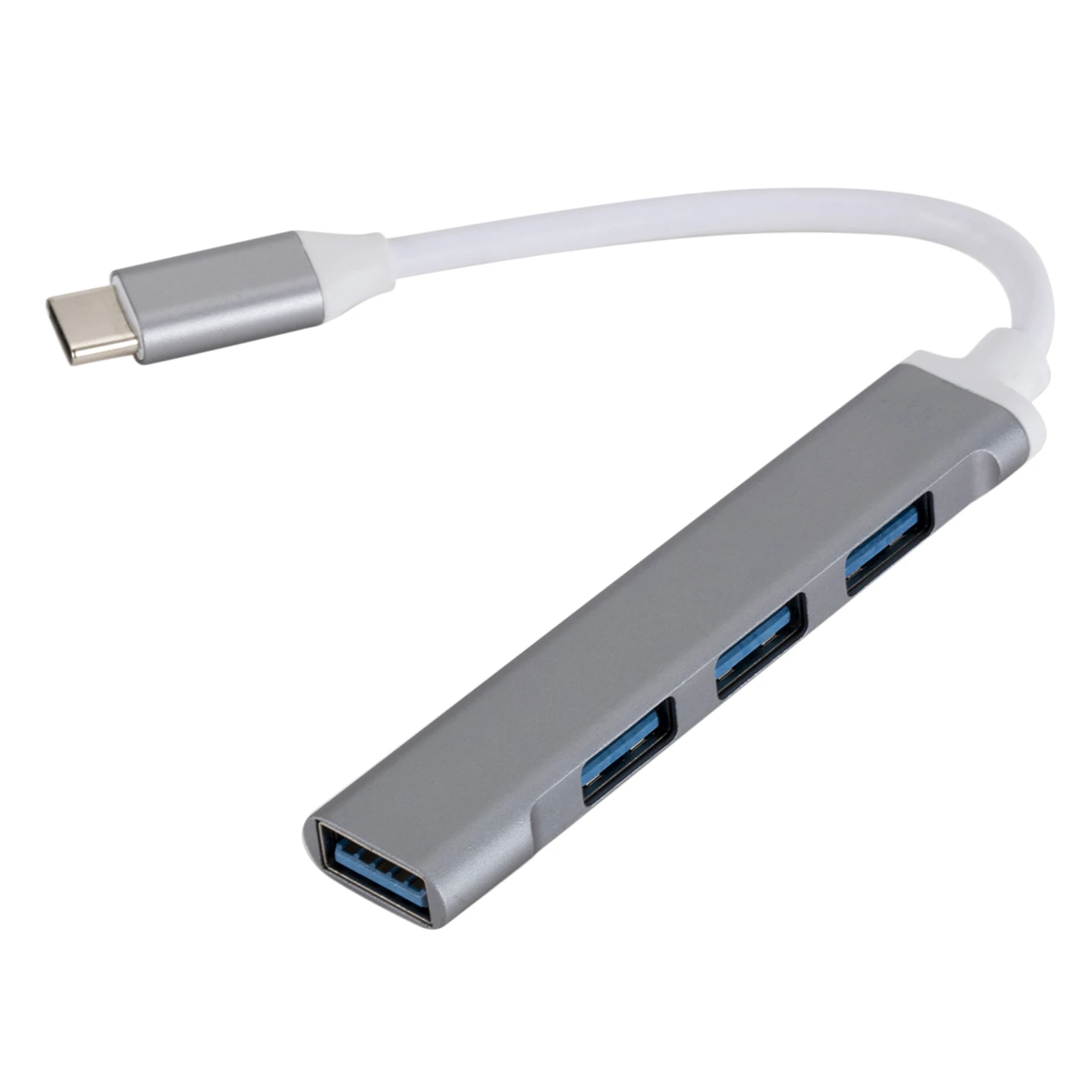 Portable Aluminum Alloy Usb Type C Hub 3.0 4 Port Splitter Adapter Otg Metal Laptops Pc 4 Port Usb 3.0 Hub Adapter Splitter