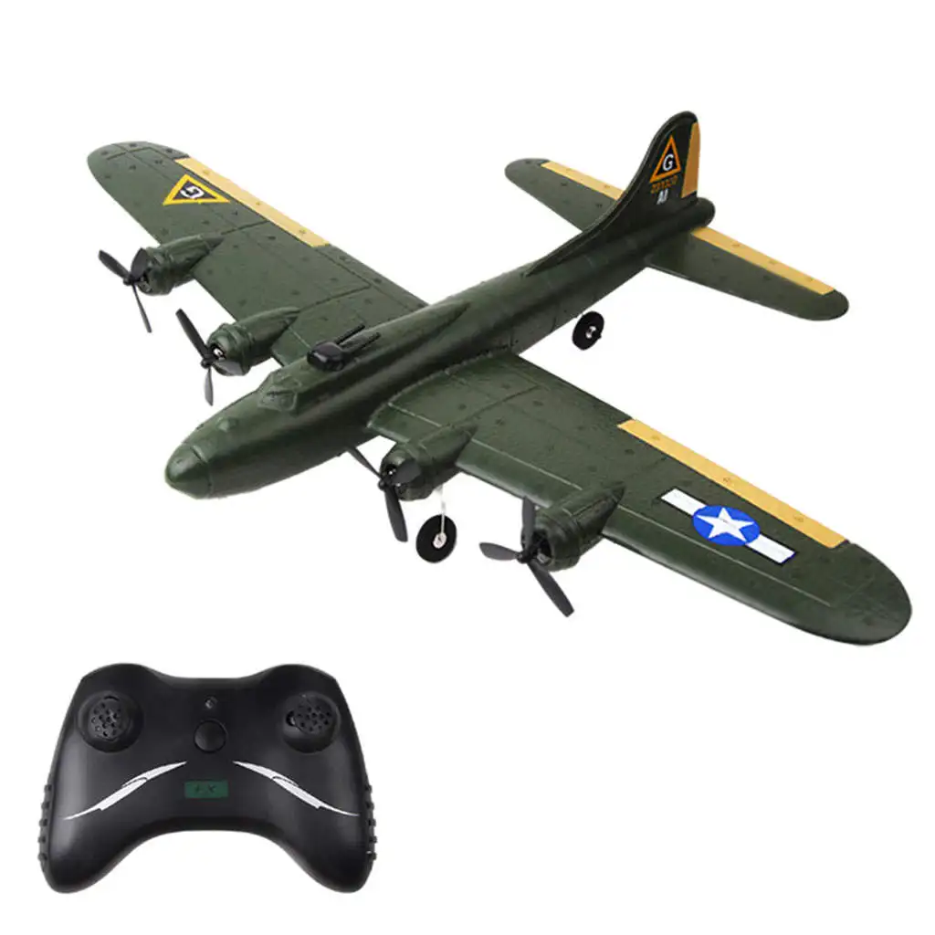 EPP Foam RC Aircraft 2.4G 2 Channel Radio Control Stunting Glider for Beginner Ready to Fly Easy to Control Airplane B17 Bomber