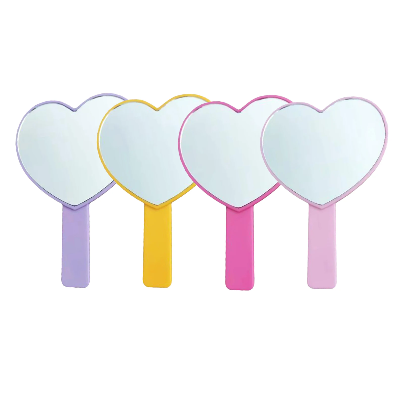 Portable Cute Heart Shaped Mirror Cosmetic Single Side Look Adorable Design
