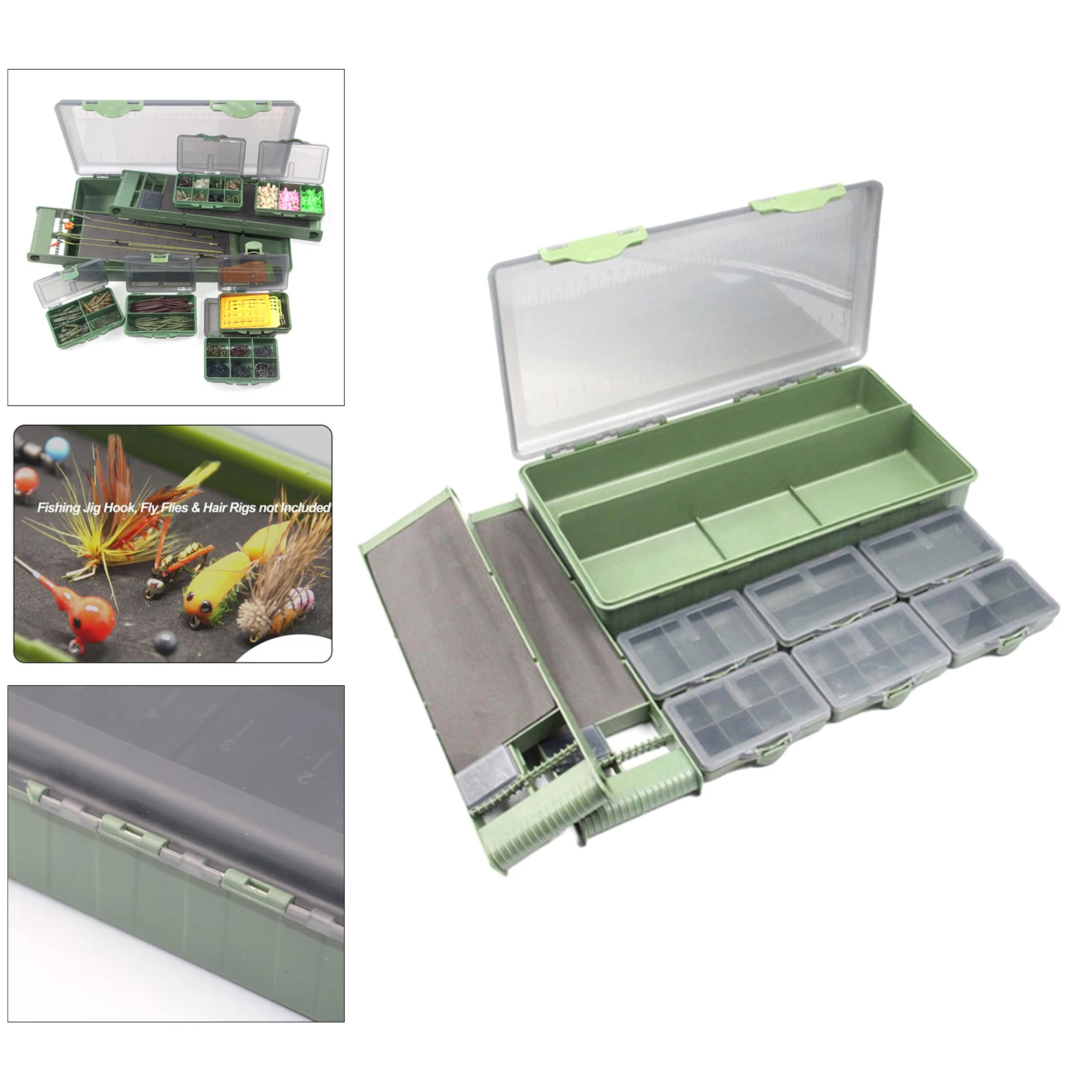 Plastic Tackle Box Carp Fishing Tackle Storage Tackle Box Case Organizer