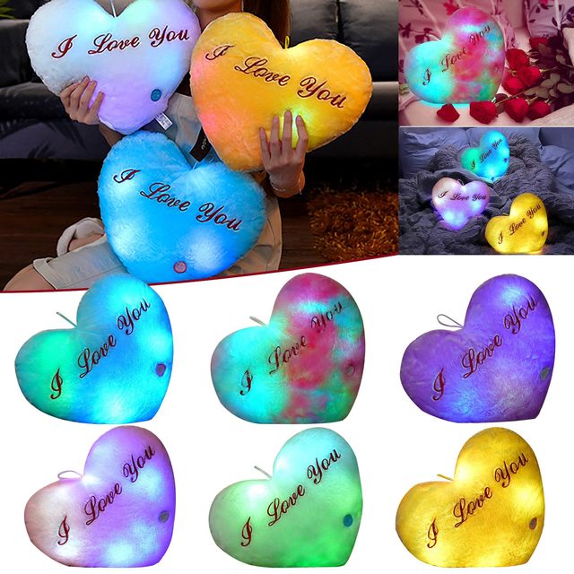 Heart sale glow pillow