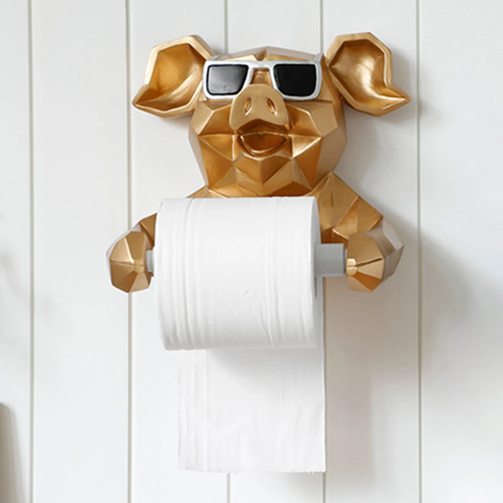 Nordic Wall Mount Toilet Paper Holder Tissue Stand Indoor Kitchen Art Decor Metal Bathroom Stand Accessories Storage