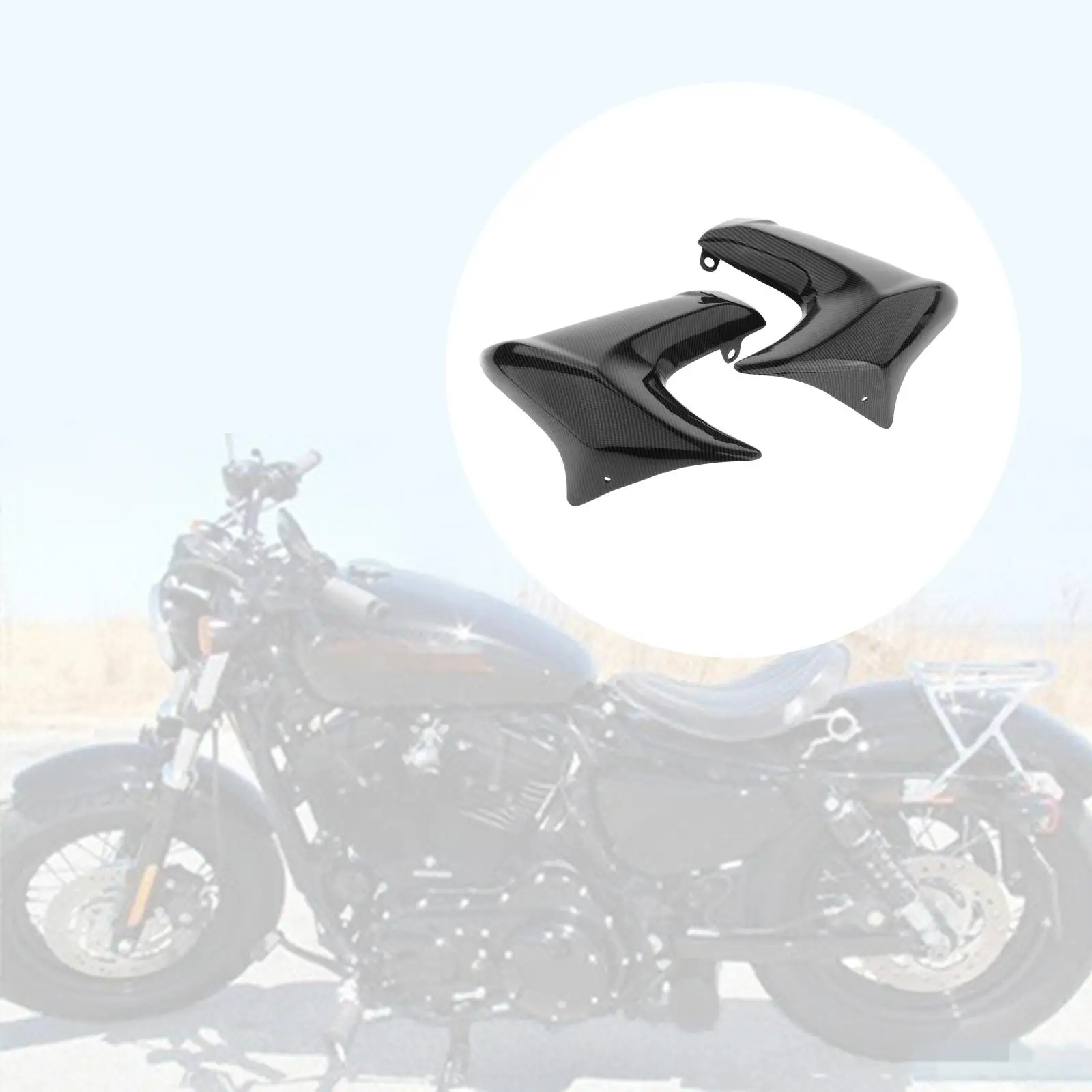 2Pcs Left & Right Radiator Cover Fairing Replacement for Kawasaki ER6N ER 6N 2012 2013 2014 2015 2016 Repair Parts