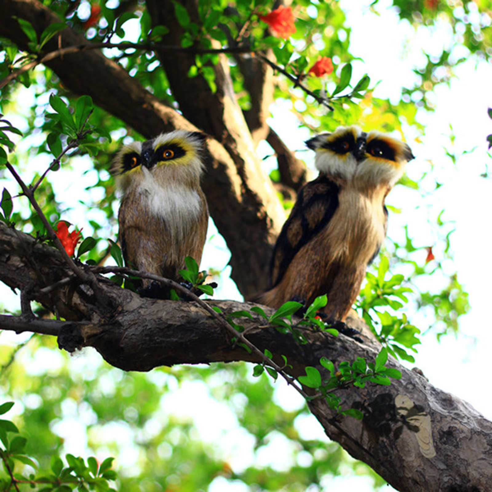 Cute Realistic Furry Owl Simulation Bird Craft for Party Wedding Ornaments
