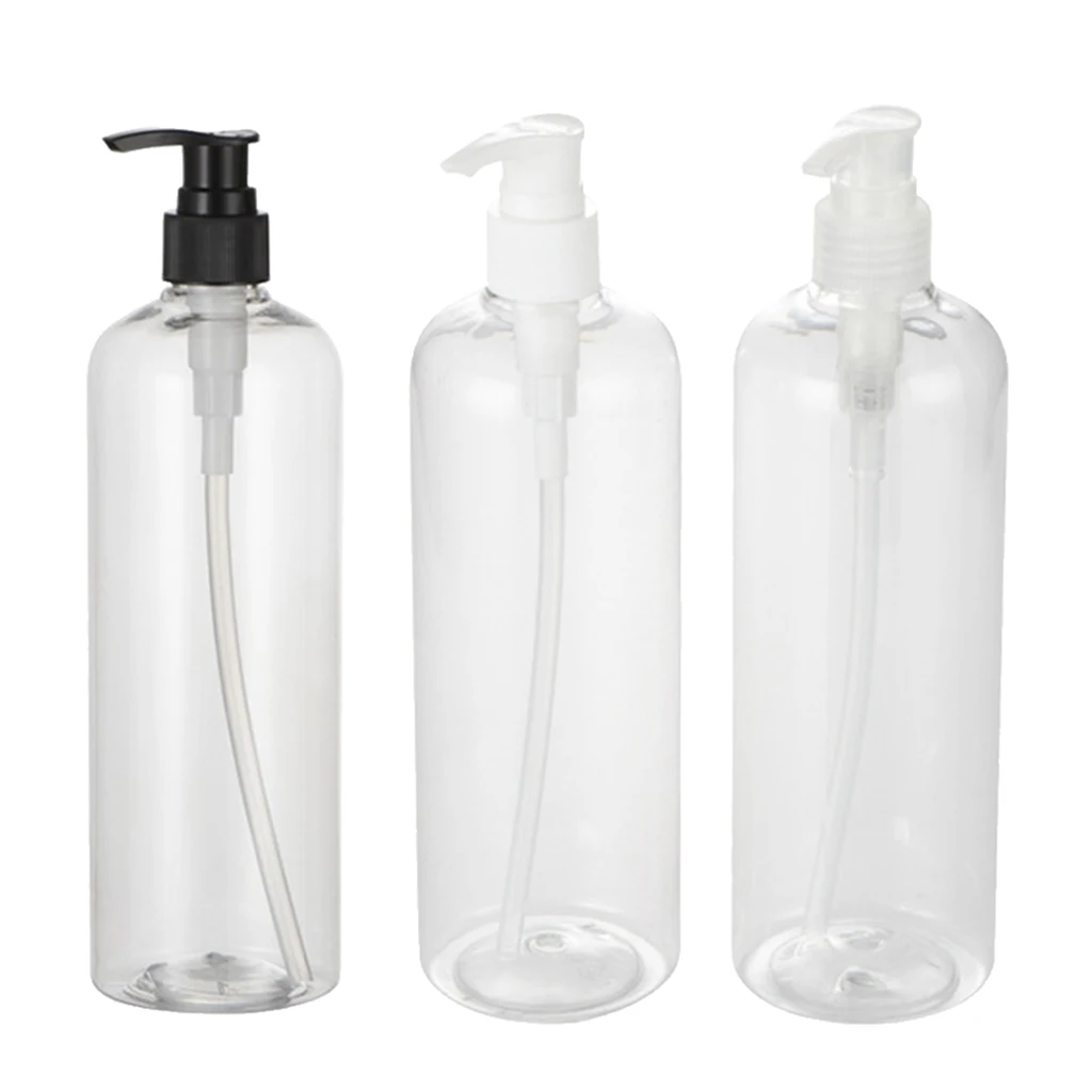 5x Empty Plastic Shampoo Conditioner Pump Bottle Refillable Dispenser 500ml