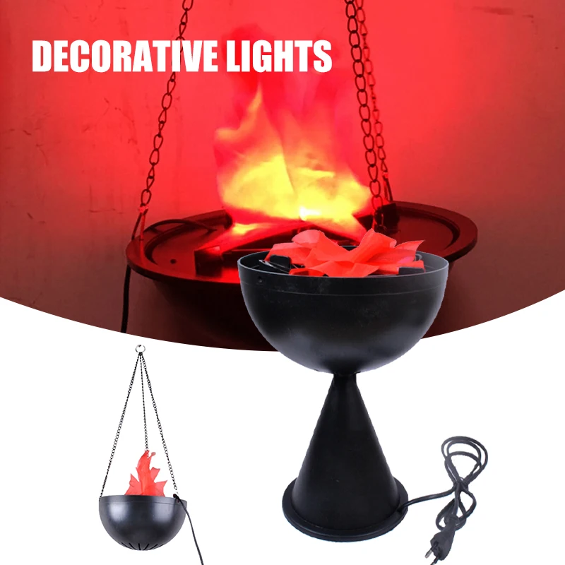Electric LED Flamsee 3D Fake Fire Lamp Eeffect Torch Light for Decor Holiday UK 