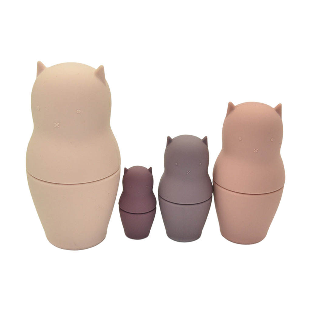 Russian Nesting Doll Silicone Matryoshka Babushka Dolls Montessori Toy for Kids Gifts Home Decorative