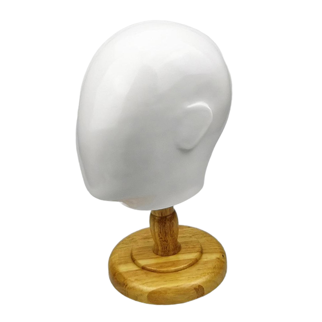 Male Mannequin Resin Mannequin Head Wooden Stand for Wig Glasses Hat Scarf Display 22.6''