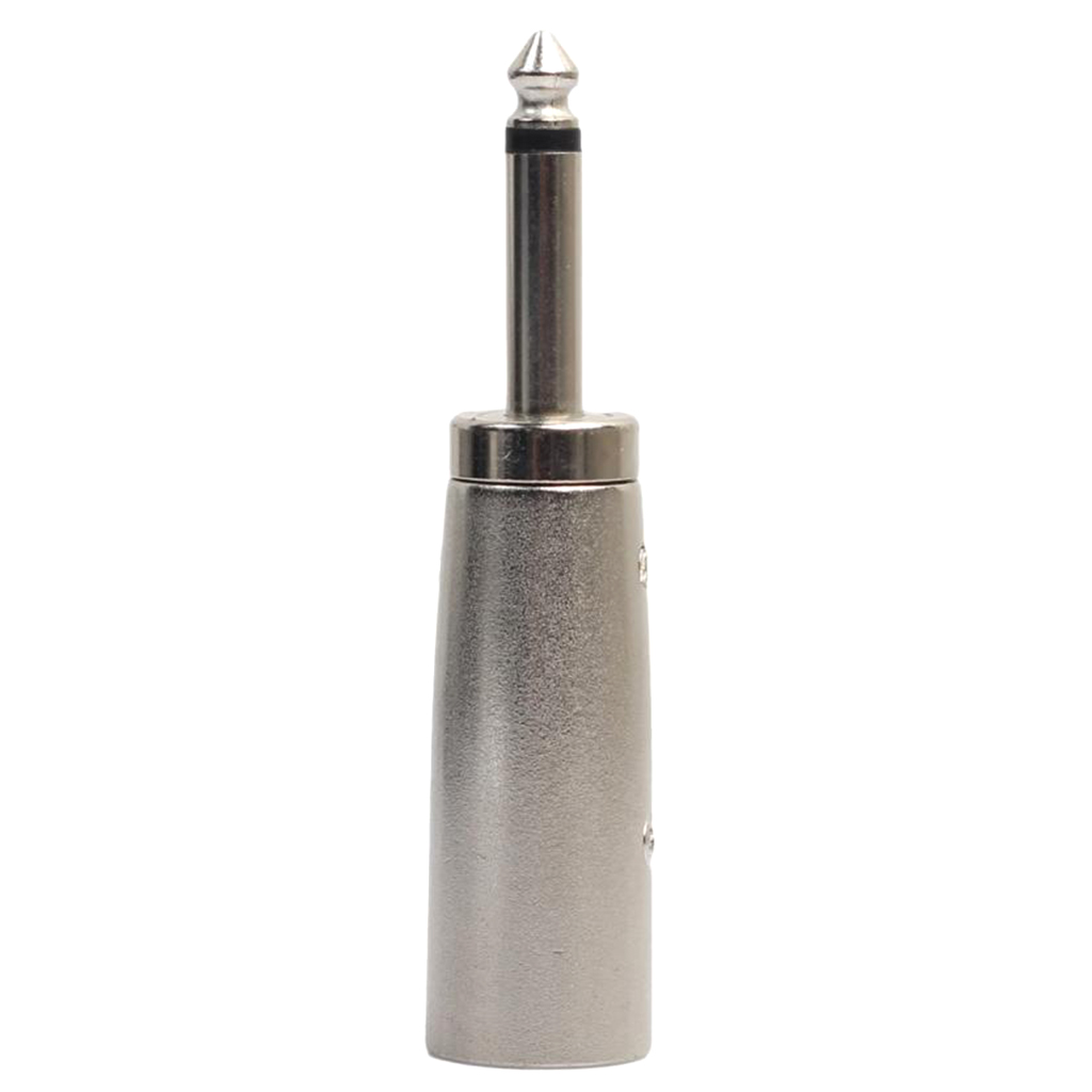 3 Pin XLR Male Plug to 6.35mm 1/4 Inch 3 Pole Male Plug Audio Adapter Connector
