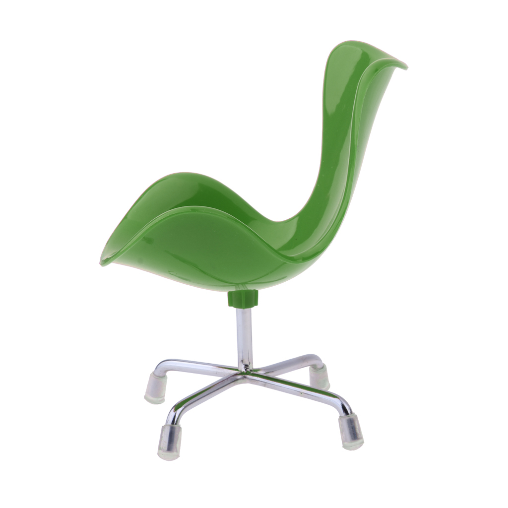 1/6 Dolls House Miniature Furniture Swan Chair Office Chair for  for Blythe for Action Figures Chair Doll Accessories 