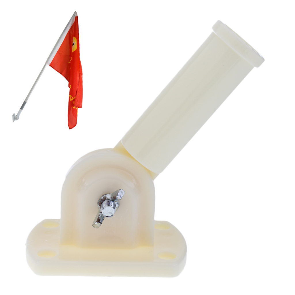 Flag Pole Wall Mount 180° Adjustable Flagpole Holder Windsock Base W/ Screw