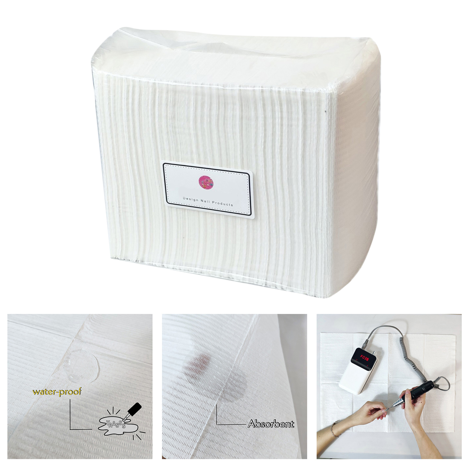 Disposable Nail Art Paper Desk Mat Waterproof Placemat for Manicure  Dye Practice Nail Art Salon Home Beauty Salon White