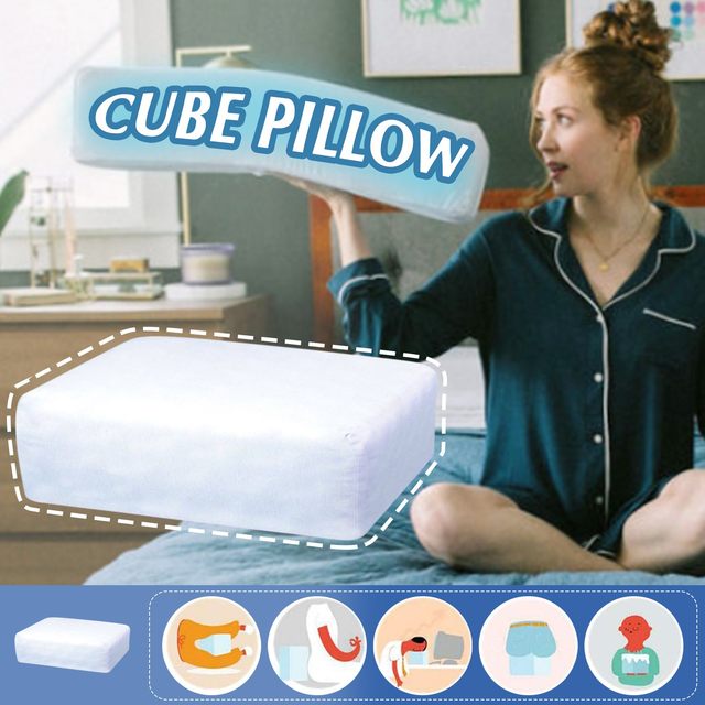 Ergonomic Memory Foam Pillow Cube Soft Pad Cushion Neck Support