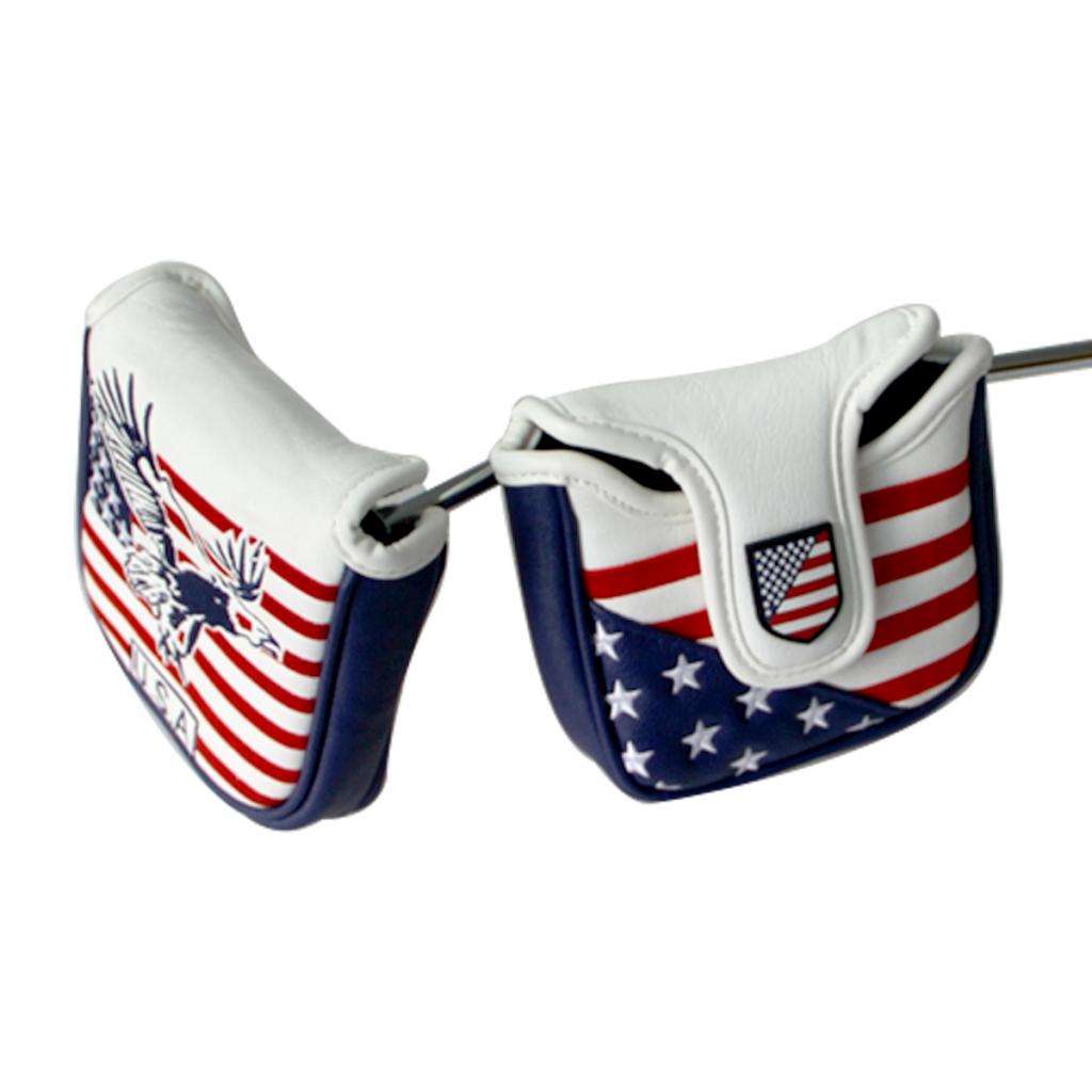 Durable Golf Club Head Cover Square Magnetic Center Putter Headcover Guard