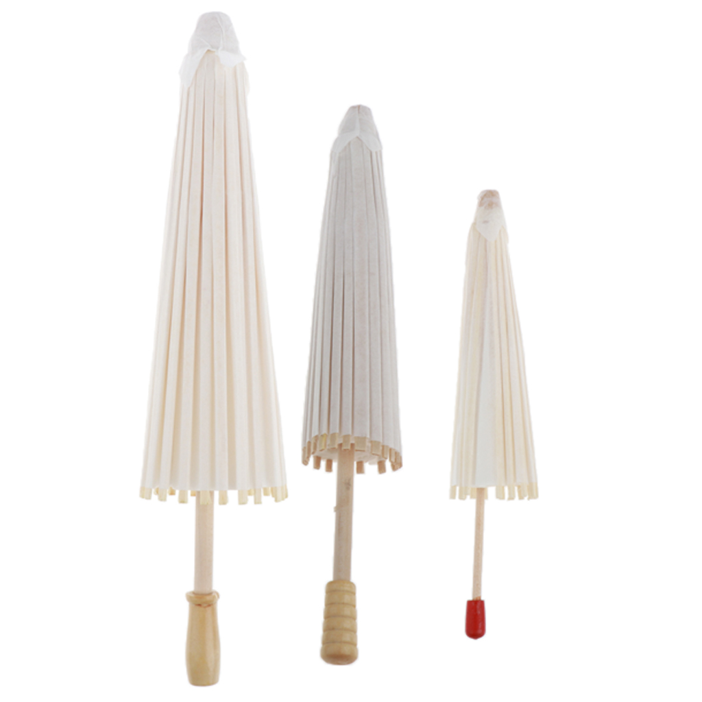 Miniature Paper Umbrella Crafts for Home / Office / Bar Girls Doll Accessory