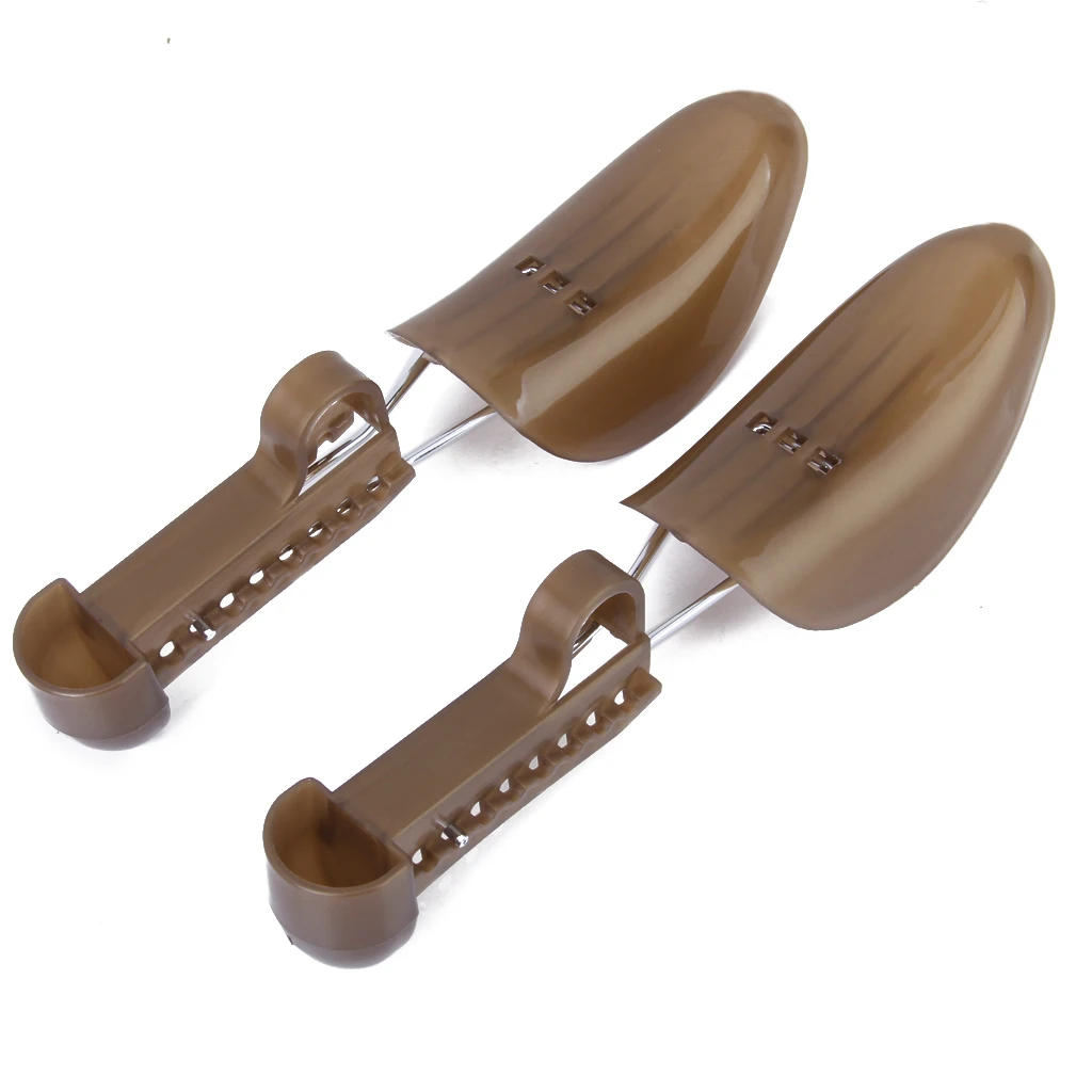 Footful High Quality 2 Sizes Women & Men Professional Plastic Shoes Tree Stretcher Shaper Adjustable Brown
