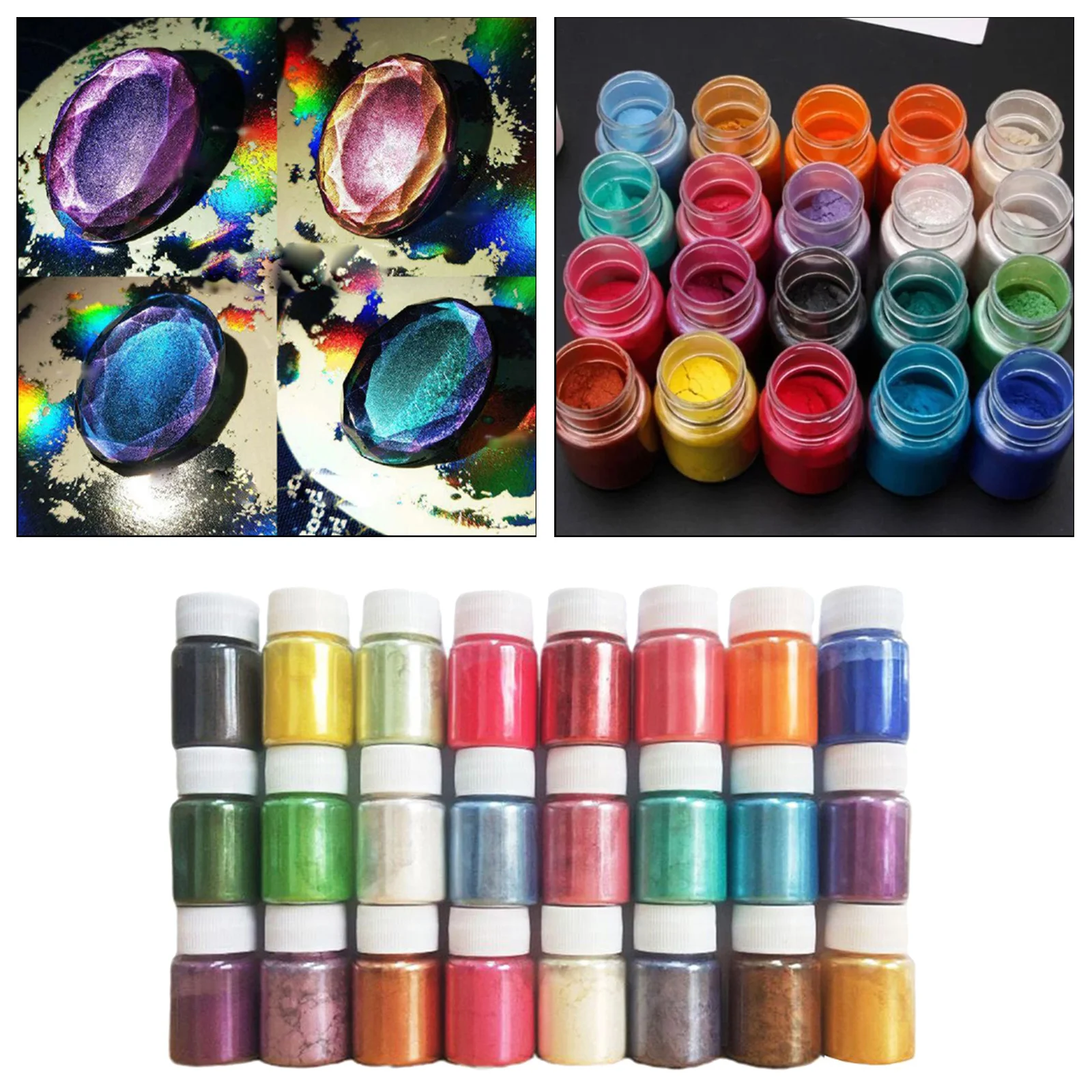 24 Colors Handmade Resin Epoxy Dye Pigment Mica Mineral Powder for jewelry Craft 