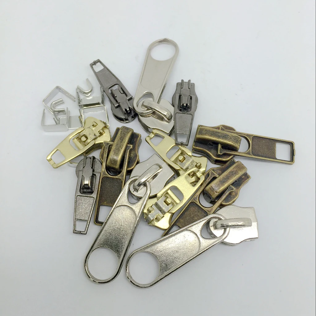 22pcs Assorted Fix Zipper Repair Kit Zip Sliders Stops Replacements 