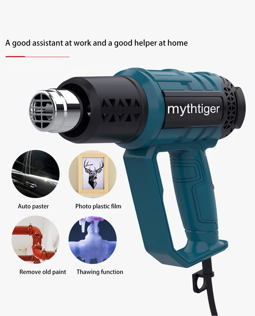 2000W Heat Gun 220V Electric Heating Gun Hot Air Industrial Tool Dual  Temperature Building Temperature 4 Nozzle by PROSTORMER Ships From: Russian  Federation, Color: 2000W Heat Gun